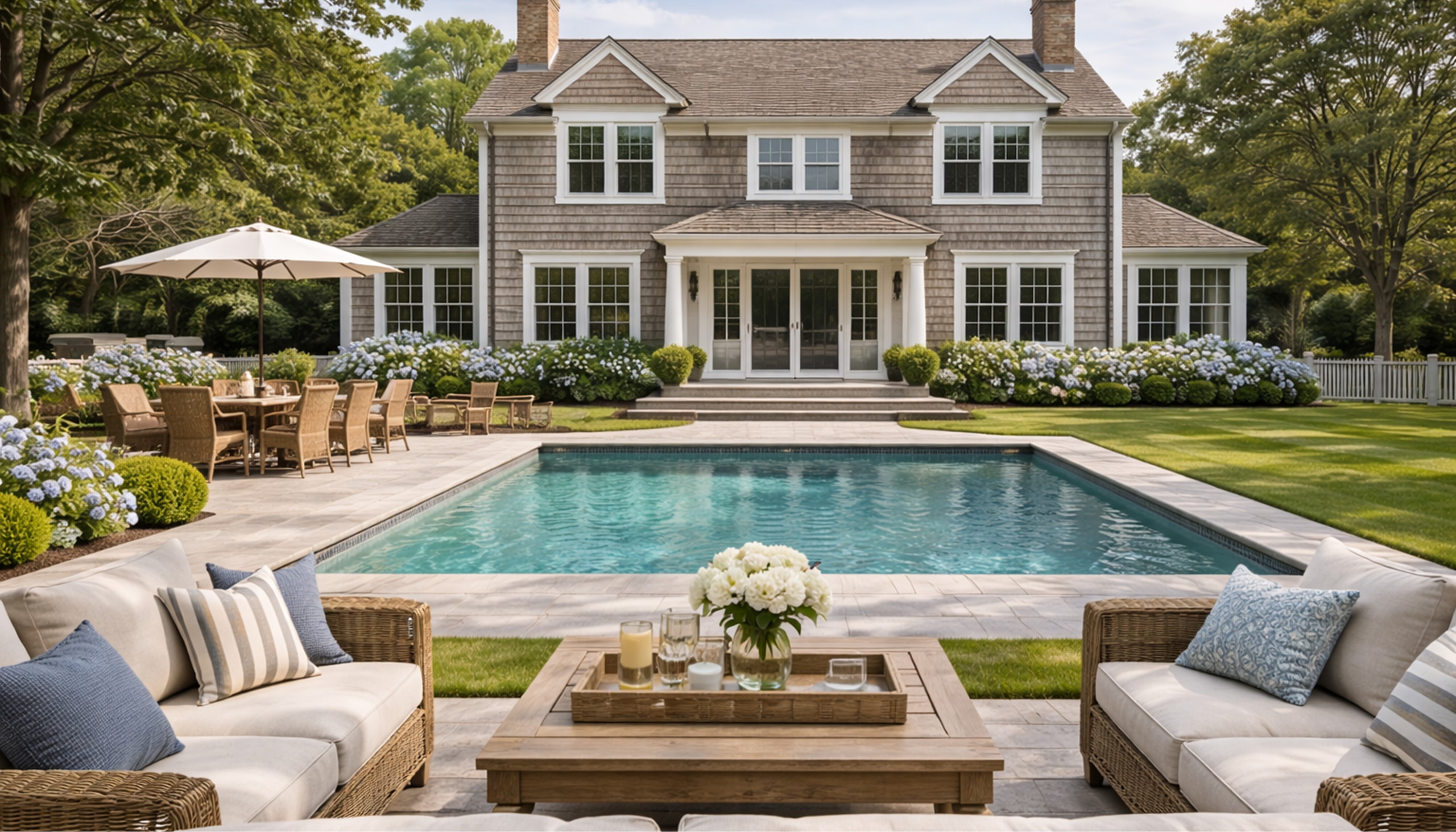 Home with a pool and patio