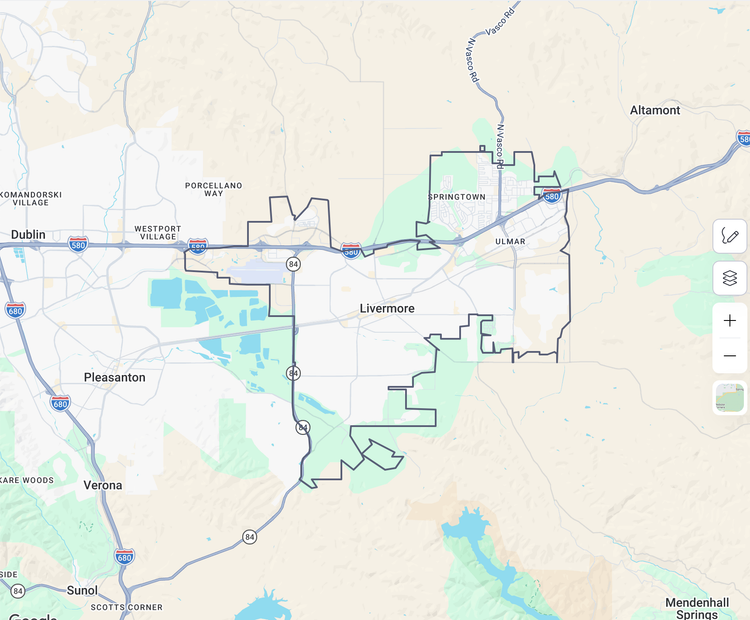 Map of Livermore